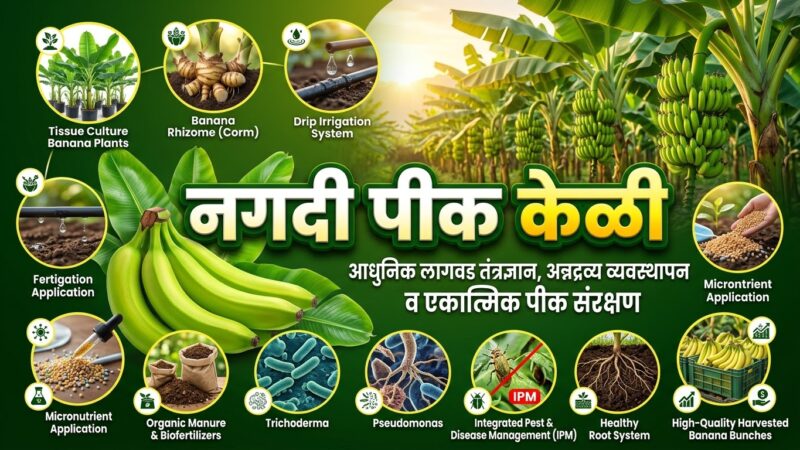 नगदी पीक केळी: आधुनिक लागवड तंत्रज्ञान आणि एकात्मिक पीक संरक्षण