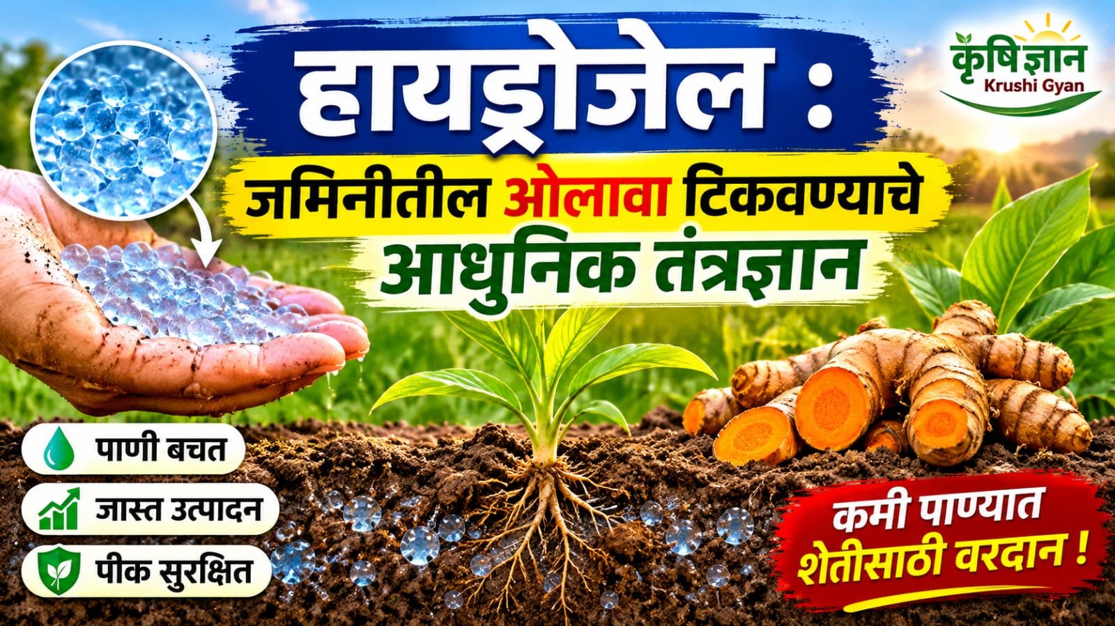 हायड्रोजेल : जमिनीतील ओलावा टिकवण्याचे आधुनिक तंत्रज्ञान